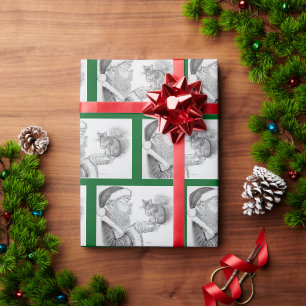Papel De Regalo Santa Claus y la ardilla