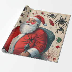 Papel De Regalo Santa Claus y las arañas