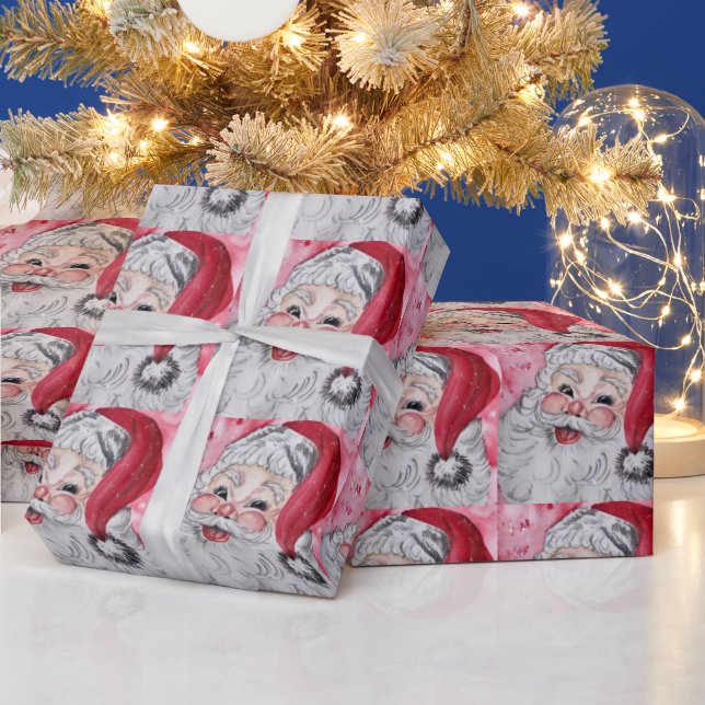 Papel De Regalo Santa Cláusula de Vintage (Vacaciones)