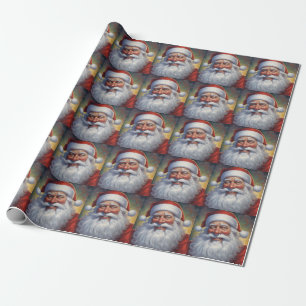 Papel De Regalo Santa Cláusula Feliz Navidad Feliz Año Nuevo