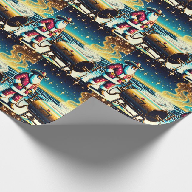 Papel De Regalo Santa Cocina En El BBQ Pit 2 Navidades (Esquina)