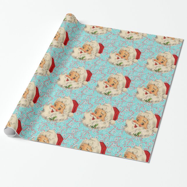 Papel De Regalo Santa con las hierbabuenas (Desenrollado)