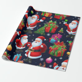 Papel De Regalo Santa con vacaciones actuales