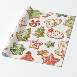 Papel De Regalo Santa Cookies 