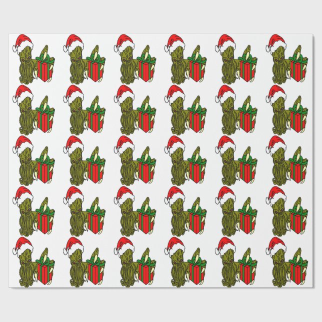 Papel De Regalo Santa Cthulhu (Superficie plana)
