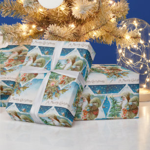 Papel De Regalo Santa de nieve de navidad
