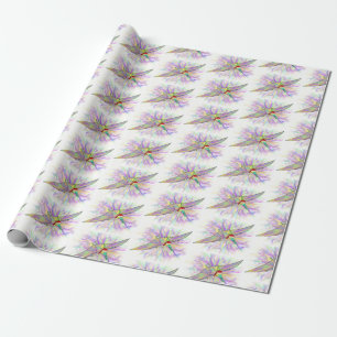 Papel De Regalo Santa Dinosaurio Pterodáctilo de Navidad