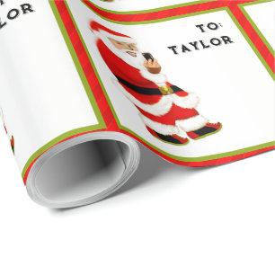 Papel De Regalo Santa divertido selfie Navidad