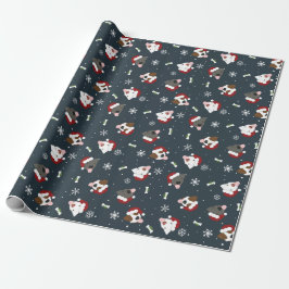 Papel De Regalo Santa Dogs