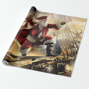 Papel De Regalo Santa Es Un Pirata