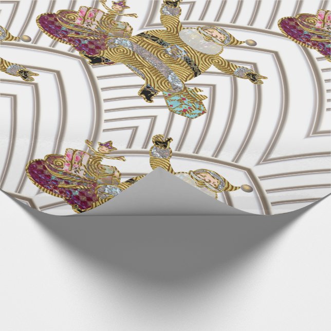 Papel De Regalo Santa está de camino Navidades (Esquina)