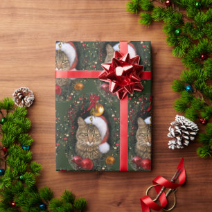 Papel De Regalo Santa Gato