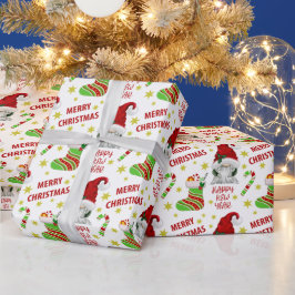 Papel De Regalo Santa Gnome y la navidad del ferry