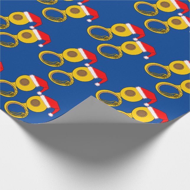 Papel De Regalo Santa Hat Tuba (Esquina)
