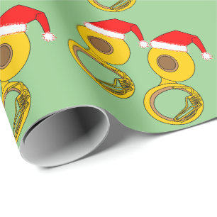 Papel De Regalo Santa Hat Tuba