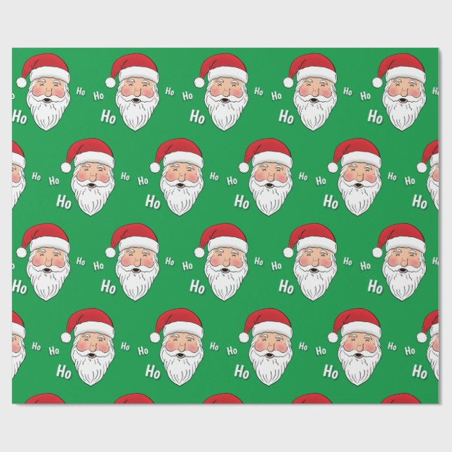 Papel De Regalo Santa (Ho, Ho, Ho) (Superficie plana)