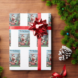 Papel De Regalo Santa in Sunglasses Golf Cart Tees the Season