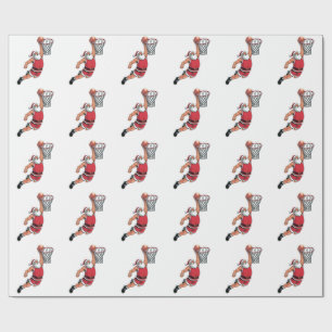 Papel De Regalo Santa jugando baloncesto Amantes del deporte de Na