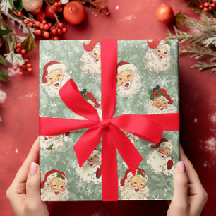 Papel De Regalo Santa Navidades descifran Damasco de época