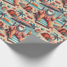 Papel De Regalo Santa on Vacation Christmas Wrapping Paper