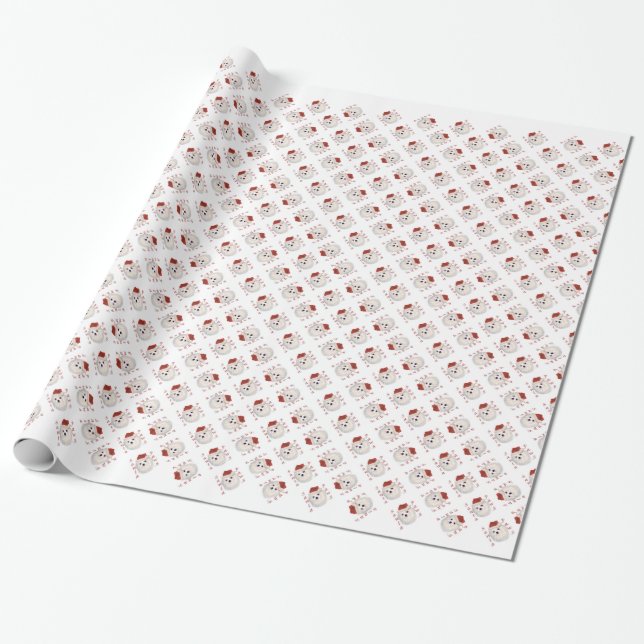 Papel De Regalo Santa Paws de Malta (Desenrollado)
