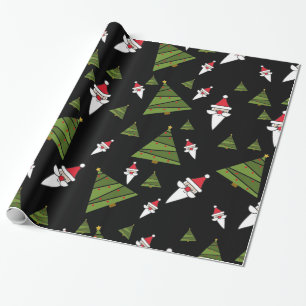 Papel De Regalo Santa personalizar y Árbol de Navidad,