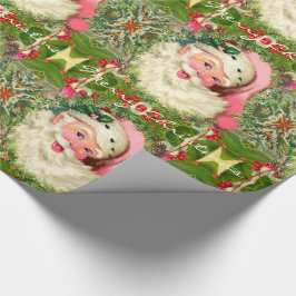 Papel De Regalo Santa Rosa de época para Navidades de 30" x 15"