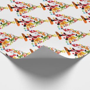 Papel De Regalo Santa, Rudolph, Snowman y Elf
