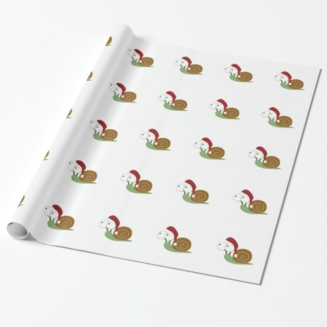 Papel De Regalo Santa Snail (Desenrollado)