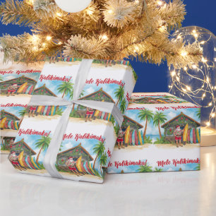Papel De Regalo Santa Surf Shack Hawaii – “¡Mele Kalikimaka!”