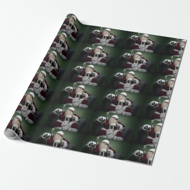 Papel De Regalo Santa traviesa (Desenrollado)