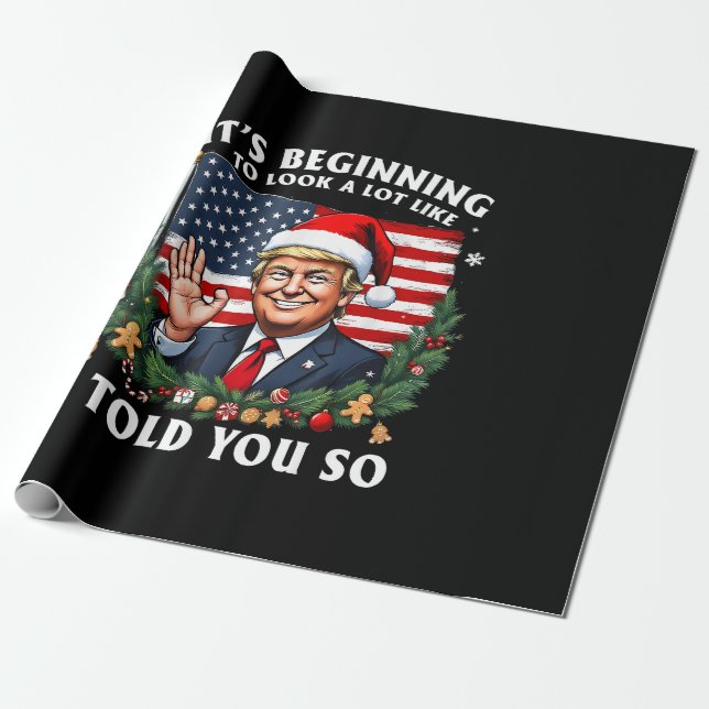 Papel De Regalo Santa Trump empieza a parecerse mucho a mí (Desenrollado)