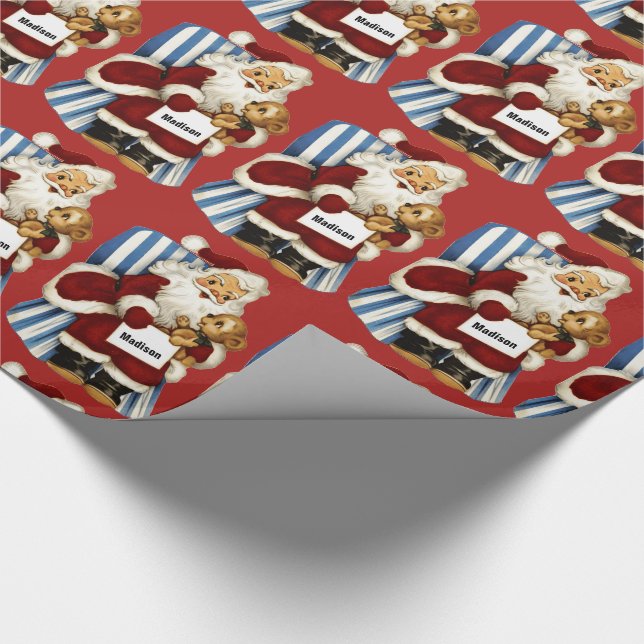 Papel De Regalo Santa Vieja personalizada (Esquina)