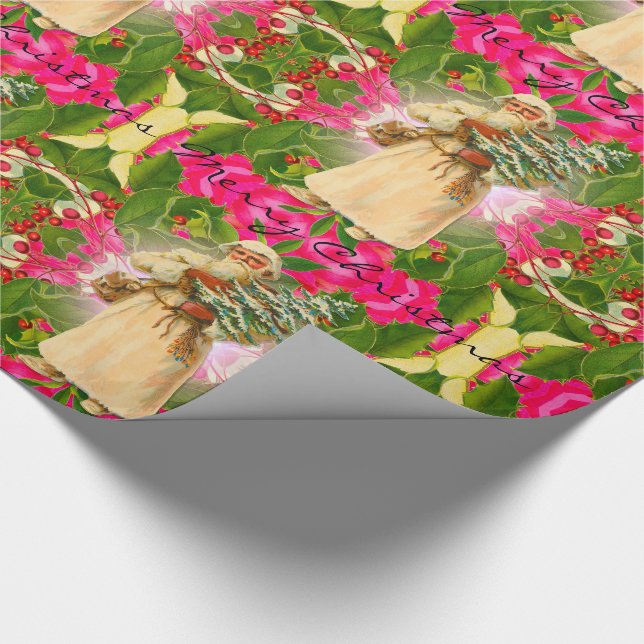 Papel De Regalo Santa viejo del último Victorian (Esquina)