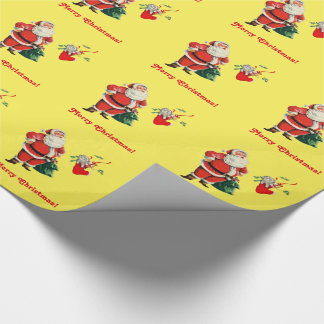 Papel De Regalo Santa y gatito