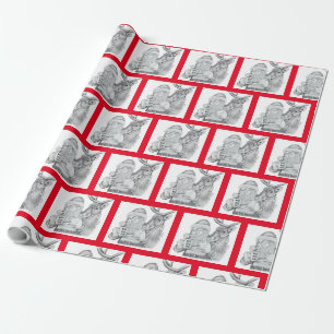 Papel De Regalo Santa y los renos
