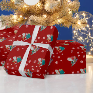 Papel De Regalo Santa y paquetes envueltos para Navidades