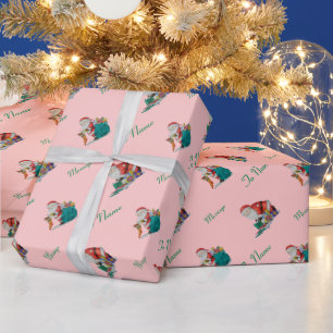 Papel De Regalo Santa y paquetes envueltos para Navidades