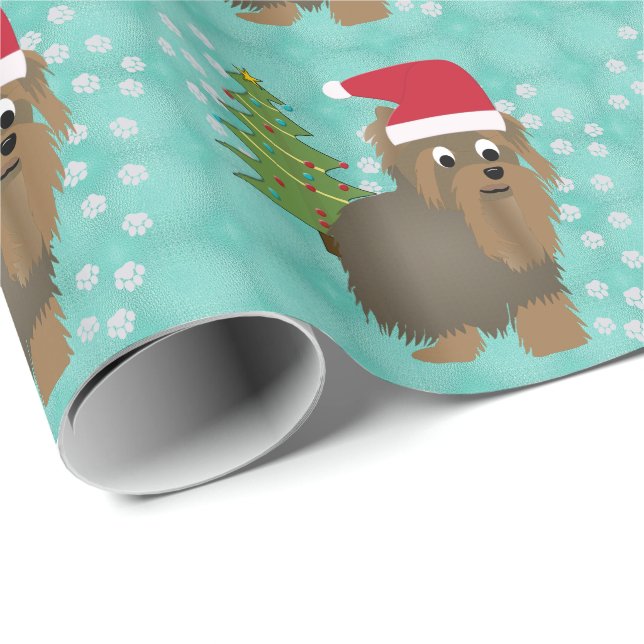 Papel De Regalo Santa Yorky (Esquina del rollo)