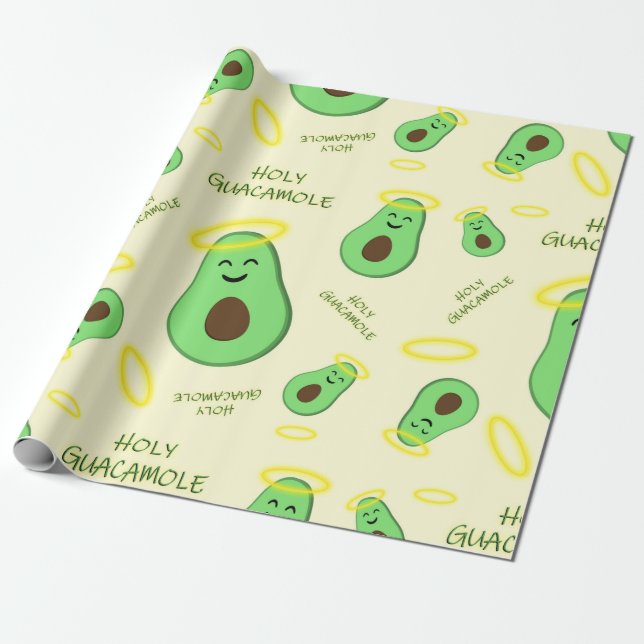 Papel De Regalo Santo Guacamole lindo aguacate (Desenrollado)