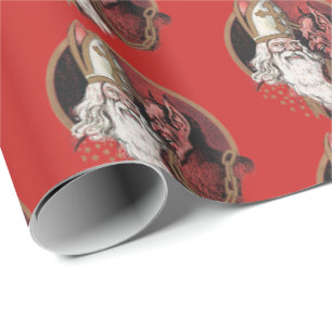 Papel De Regalo Santo Nicholas y Krampus
