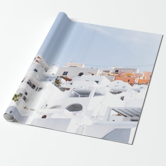 Papel De Regalo Santorini, grecia (Desenrollado)