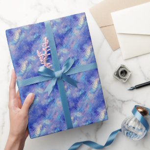 Papel De Regalo Sapphire Blue Scribled Textura