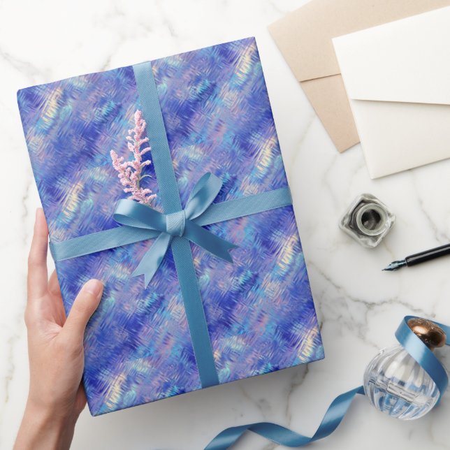 Papel De Regalo Sapphire Blue Scribled Textura (Regalar)