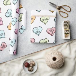 Papel De Regalo Sarcástico patrón cardíaco de San Valentín