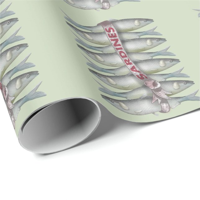 Papel De Regalo Sardinas frescas (Esquina del rollo)