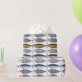 Papel De Regalo Sardinas, pescador, alteraciones retro vintage