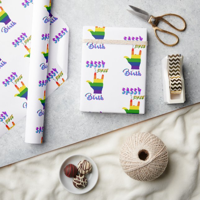 Papel De Regalo Sassy desde el nacimiento (Artesanía)