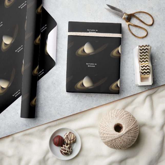 Papel De Regalo Saturno en el equinoccio de primavera, Cassini-Huy (Artesanía)