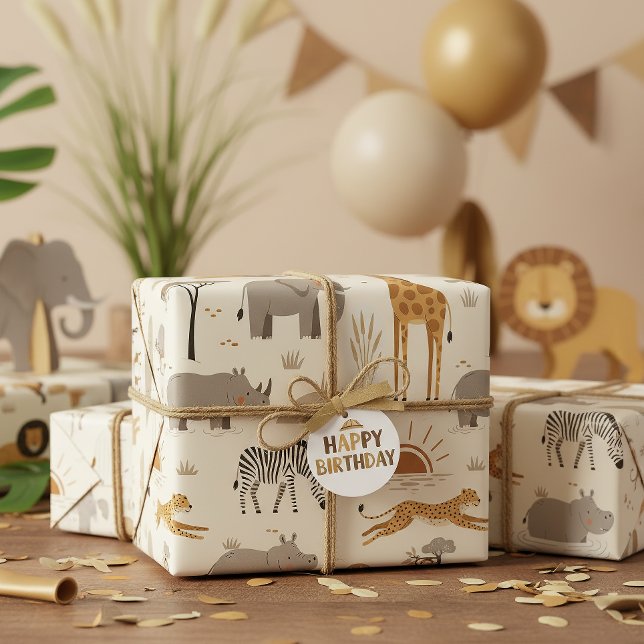 Papel De Regalo Savanna Sunrise Safari Pattern ID1259 (Subido por el creador)